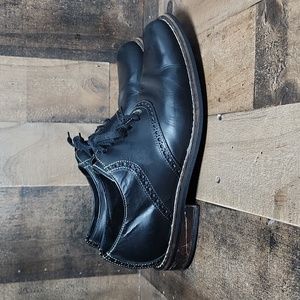 Cole Haan Colton Saddle C10439 Black Leather Oxford Shoes Mens Size 8.5